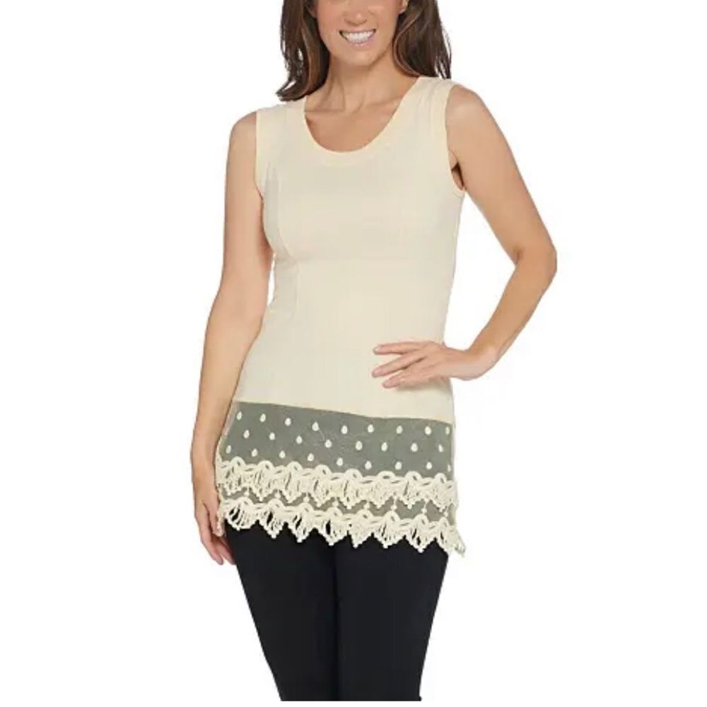 Kathleen Kirkwood Layering Tank with Velvet Lace Extender